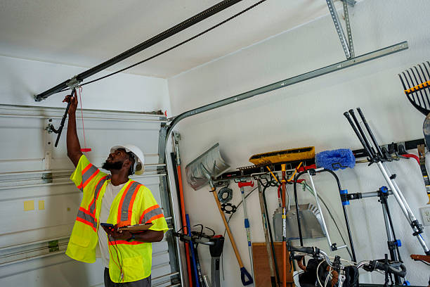 Professional Garage Door Roller Replacement technician working in Peachtree Corners, GA